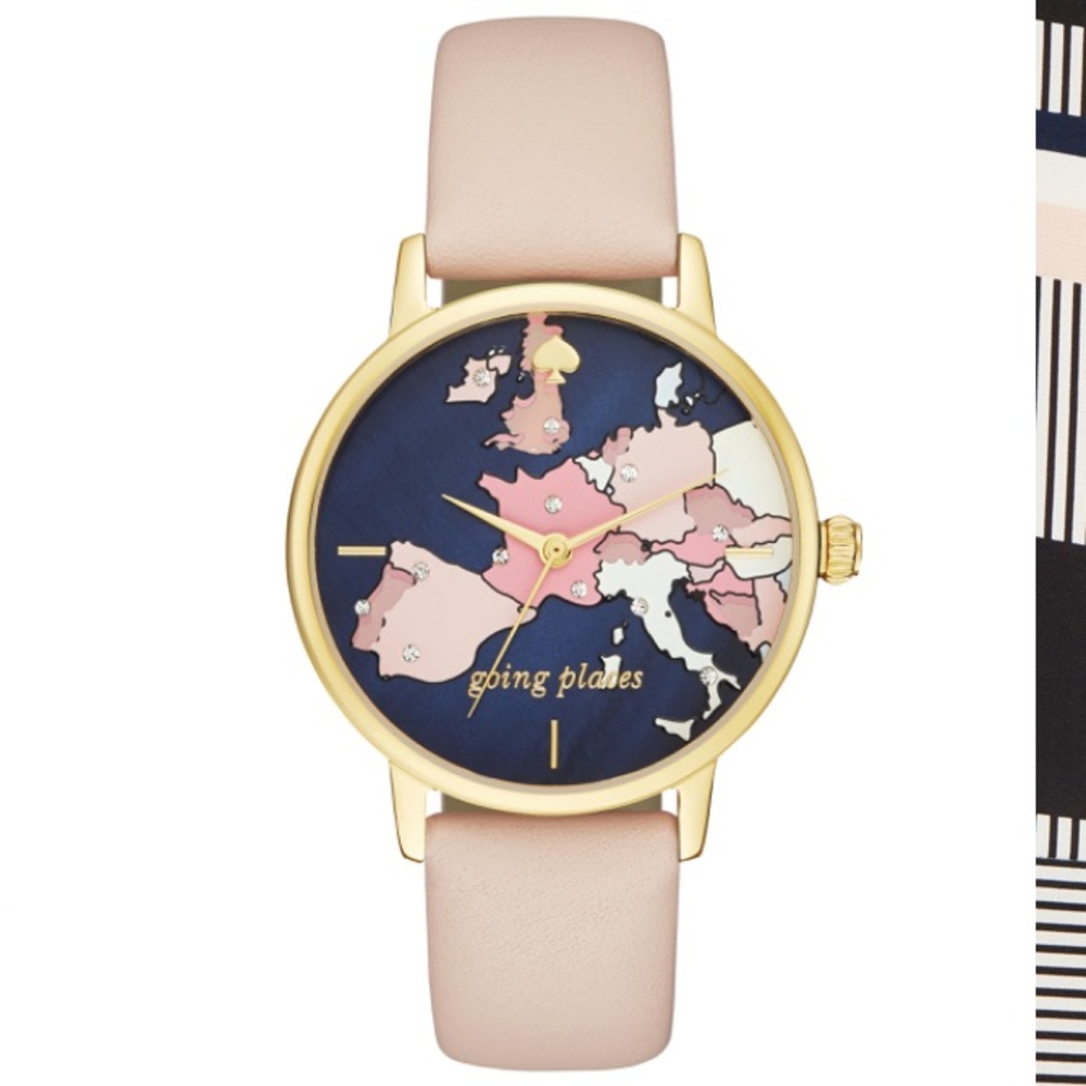 Kate Spade Metro Going Places Leather Watch